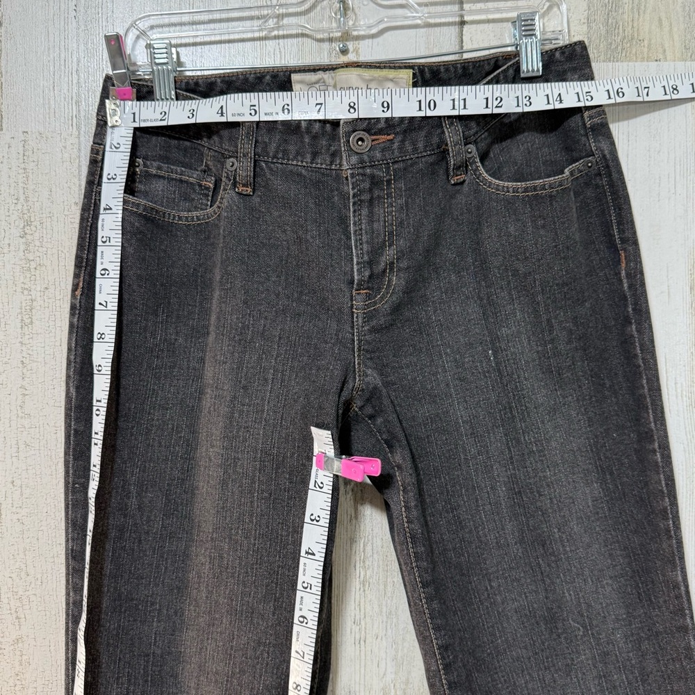 LOFT Curvy Boot Wide Leg Brown Black Dusty Denim Jeans Low Rise - Picture 7 of 14